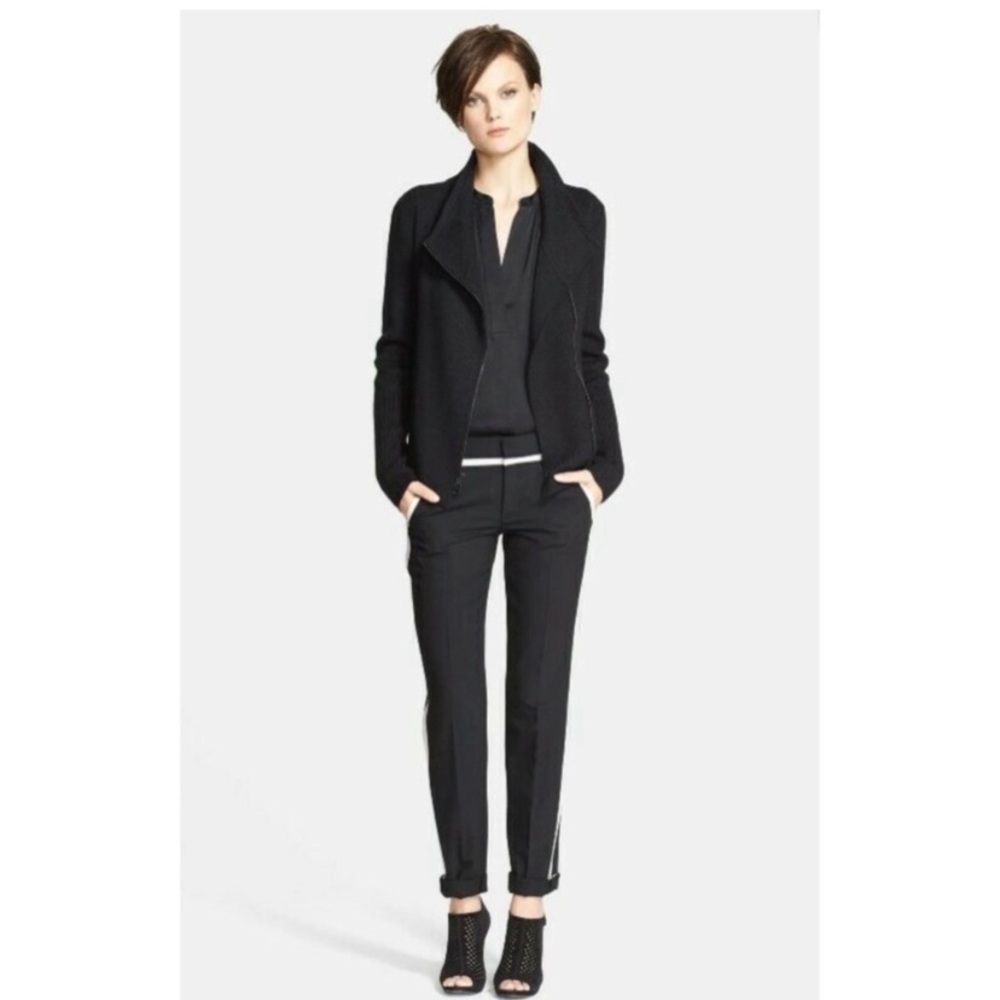 Vince Wool Moto Sweater Jacket